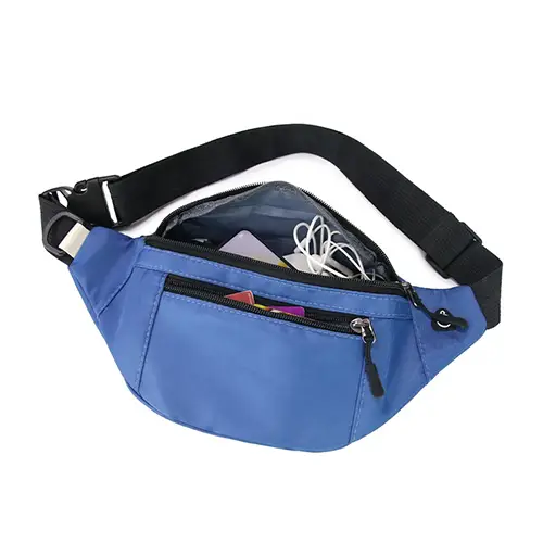 Multi-Compartment Lightweight Waist Bag with Water-Resistant Fabric